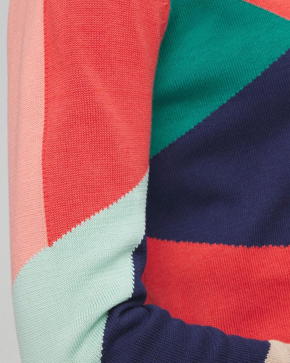 Couch Club Colorblock Long Sleeve Cardigan (Blue Combo)
